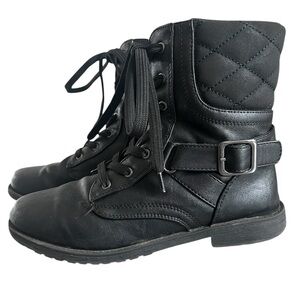Stylish Black Quilted Kids Boots
